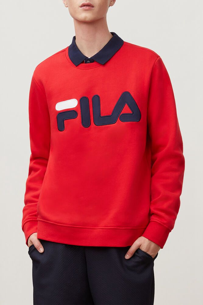 Fila Regola Sweatshirt Red - Mens - 49067WIGF